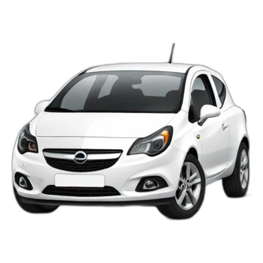 white opel corsa sticker