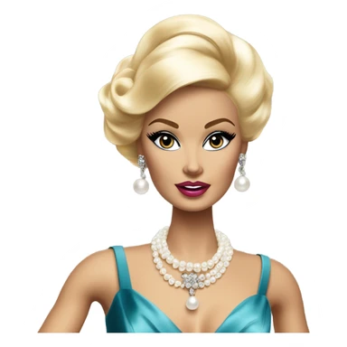 1960's blonde Barbie glamorous Hollywood actress  sticker