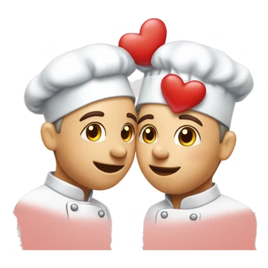 Chefs kiss with hearts  sticker
