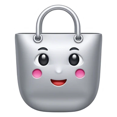 silver charm which is used as subsidiary material for tote bag sticker