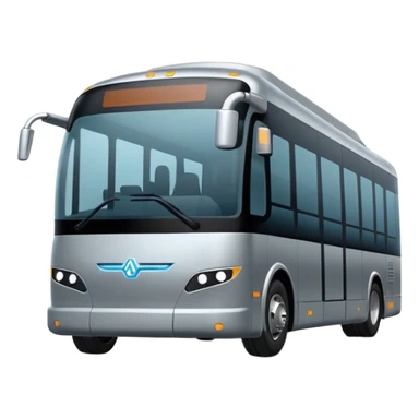 extra large gray Modern autonomous electric bus sticker
