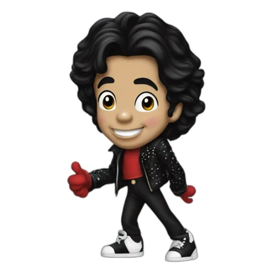 Michael Jackson in Mickey Mouse sticker
