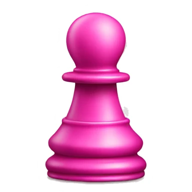 A pink chess pawn sticker