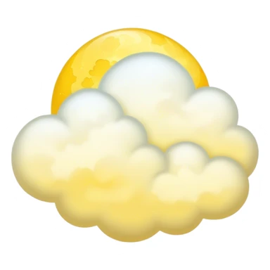 Yellow Moonlight and mini clouds with beautiful finish  sticker
