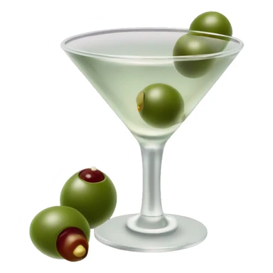 Dirty Martini with olive and pickle  sticker