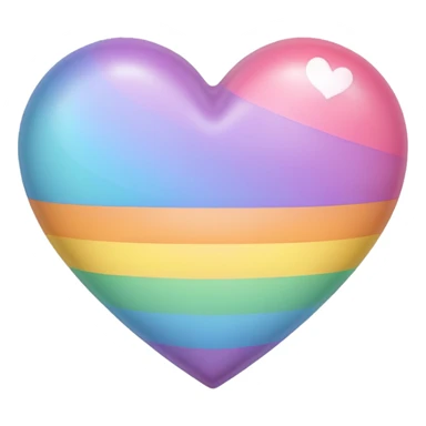 heart with a rainbow pastel fill sticker