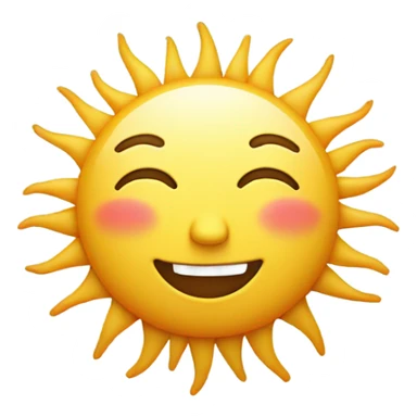Sun with a face that have the eyes closed sticker