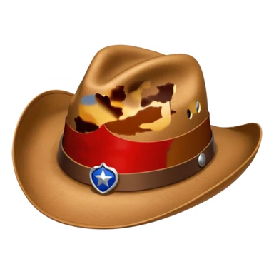 Texas shaped with cowboy hat sticker