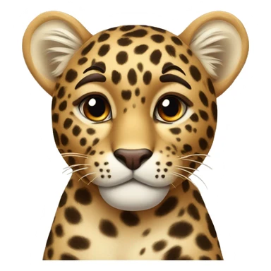 leopard with a bow sticker