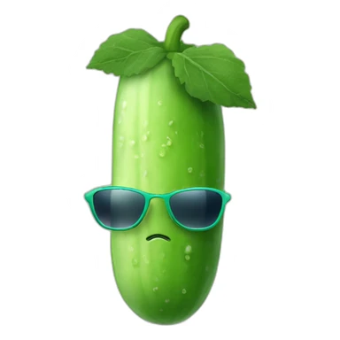 Cucumber in sunglasses  sticker