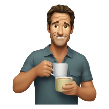 Jeff Probst sipping tea sticker