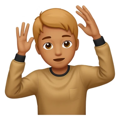 Person dabbing sticker