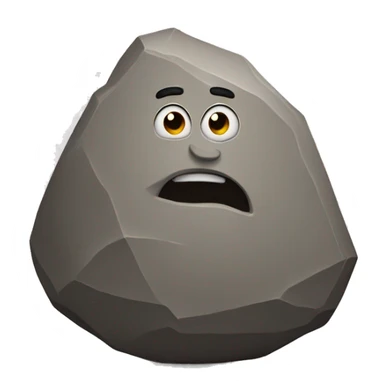 Man shaped like a boulder  sticker