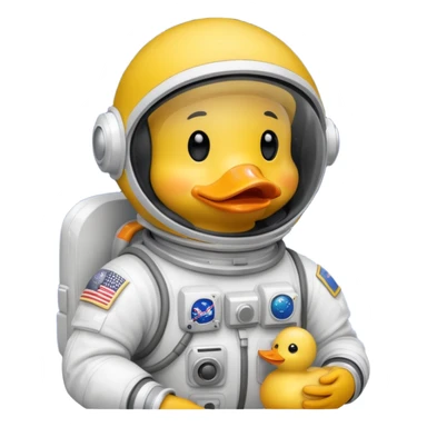 A ruuber duck astrounat sticker