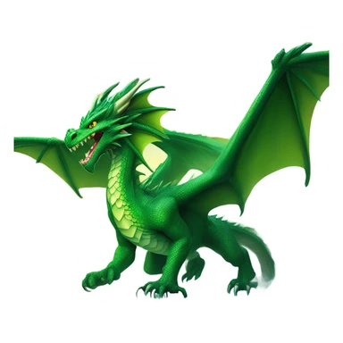Giant green dragon from dungeons and dragons spewing acid from its mouth  sticker