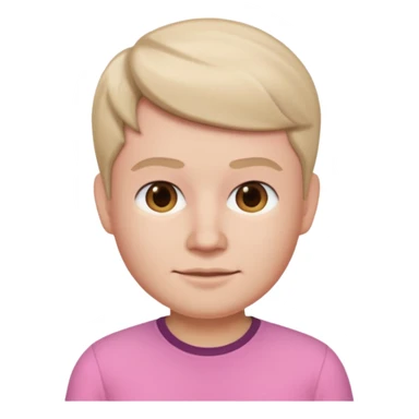 Memoji baju pink muka warna sticker