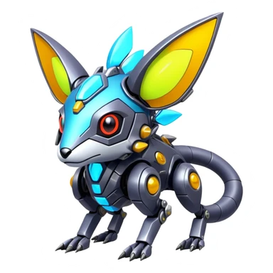  exotic cyber-Protogen-Fakémon-Pokémon-Vernid-creature sticker