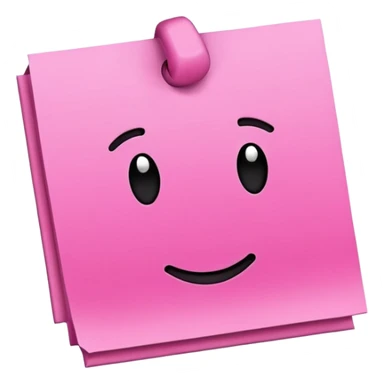 pink post-it note sticker
