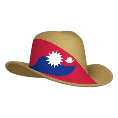 Nepal flag hat sticker