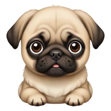 mops pug puppy sticker