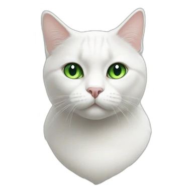 British white Cat with green eyes sticker