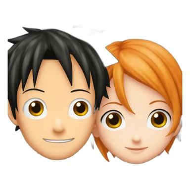 Luffy et nami font des enfants sticker