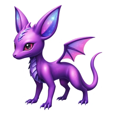 Shiny Ethereal Celestial Salandit-Noibat-Espeon-Hybrid (Full body) sticker