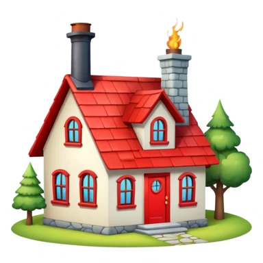 cartoon house sticker