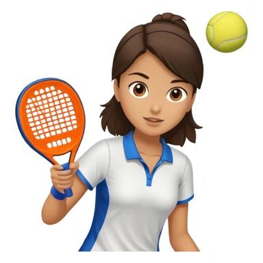 Brunette girl playing padel sticker