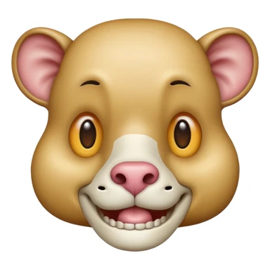 square head animal head emoji with eyes and mouth bone structre  sticker