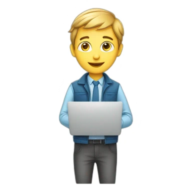 boy ppc specialist with laptop sticker