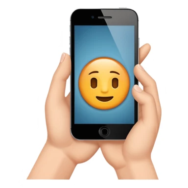 two hand holding phone sticker