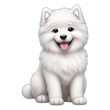 Samoyed puppy sticker