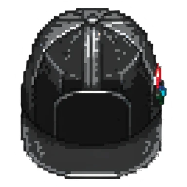 cap with the back visible sticker