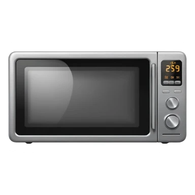microwave emoji in style of apple sticker