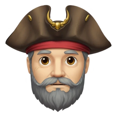 pirate captain bearded sticker