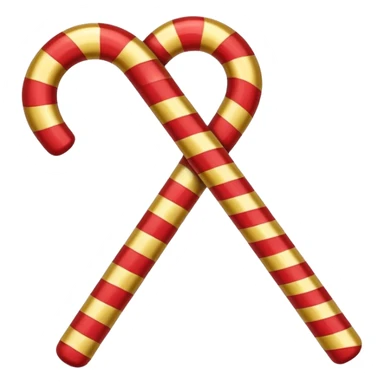 Red and gold candy cane sticker