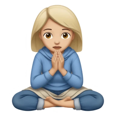 Women begging on hands and knees sticker