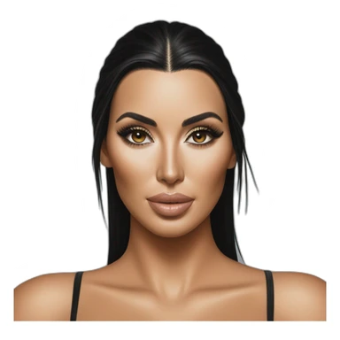hyper-realistic painting kim kardashian beach bum sticker