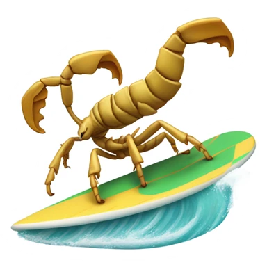 Surfing scorpion sticker