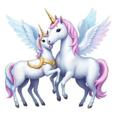 Unicorn and an angel  sticker