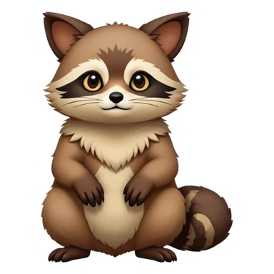 Modern Realistic Rare Fantasy Feline-Vernid-Tanuki-Trico-species by LiLaiRa full body sticker