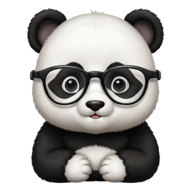 baby Panda with glasses sticker