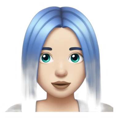 Billie eilish chanteuse cheveux bleu sticker