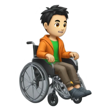 gohan in a wheelchair sticker