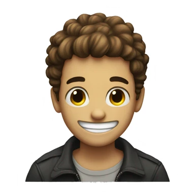 creepy boy smile sticker