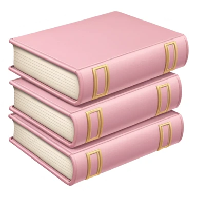 Light pink books stacked sticker