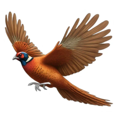 pheasant flying sticker