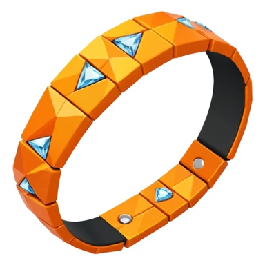 low poly orange bracelet diamonds sticker