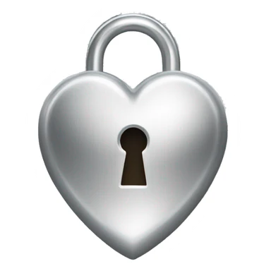 Silver Heart Shared lock  sticker